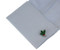 mistletoe holly berry cufflinks shown on a white shirt sleeve close up image