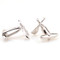 Paddles Oars Cufflinks shown as a pair backside view close up image