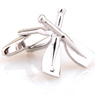 Paddles Oars Cufflinks with deluxe presentation gift box close up image