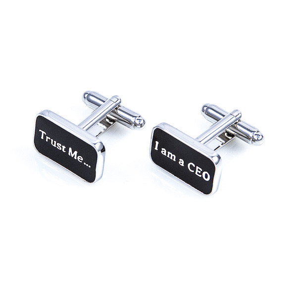 Trust me I am a CEO Cufflinks with Deluxe Presentation Gift Box 