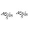 Bike Bicycle Cycling Cufflinks shown as a pair right side view close up image
