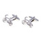 Bike Bicycle Cycling Cufflinks shown as a pair left side view close up image