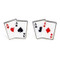 All 4 Aces Poker Cards Cufflinks shown as a pair close up image