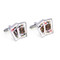 All 4 Kings Playing Cards Cufflinks shown as a pair side view close up image