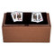 All 4 Kings Playing Cards Cufflinks displayed with Deluxe Presentation Gift Box close up image