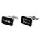 Trust Me Im A Doctor Cufflinks shown as a left side view pair close up image
