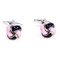 Pink and Black Knot Cufflinks shown a pair close up image