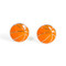 Basketball cufflinks orange with silver lines shown as a pair close up image