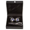 Spinning Globe Earth Cufflinks and Tie Bar Clip with deluxe presentation gift box close up image