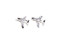 Tri canopy Airplane cufflinks shown as a pair close up image