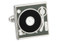 Silver Gray and black DJ Turntable Record Player Cufflinks close up image