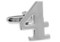 Number 4 Cufflinks; Numeral Four Cufflinks close up image
