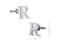 Alphabet Letter R Cufflinks with size dimensions 15mm by 15mm close up image