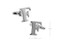 Alphabet Letter F Cufflinks shown as a pair with size dimensions 13 mm by 15mm close up image