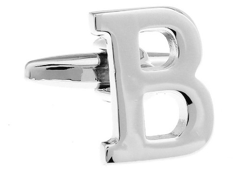 Alphabet Letter B Cufflinks close up image