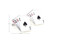 playing cards four of a kind aces cufflinks shown as a pair with size dimensions 21 mm by 22 mm close up image