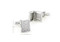silver Holy Bible Locket cufflinks shown as a air with size dimensions 14 mm by 12 mm close up image