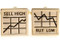buy low sell high stock market cufflinks close up image