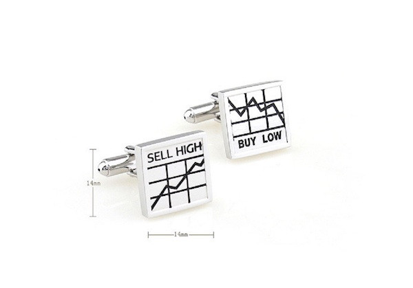 Buy Low Sell High Cufflinks for a Trader city gent stock broker cufflinks 