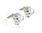 beer mug cufflinks shown as a pair with size dimensions 16 mm by 16 mm close up image