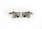 camera cufflinks shown as a pair side by side view close up image