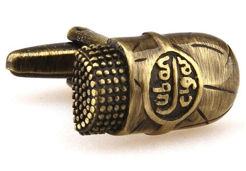 Brushed antique bronze cuban cigar cufflinks close up image