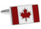 Flag of Canada Cufflinks; Canadian Flag cufflinks close up image