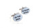 Im the Boss cufflinks shown as a pair with size dimensions 18 mm by 20 mm close up image