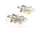 bass fish cufflinks shown as a pair with size dimensions 12 mm by 24 mm close up image