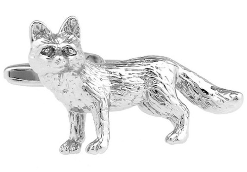 Silver Fox Cufflinks close up image