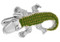 Alligator cufflinks; green gator cufflinks close up image