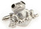 Silver Frog Cufflinks close up image