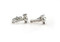Silver Judges Gavel Cufflinks shown as a pair close up image