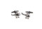 gunmetal helicopter cufflinks with propellor that really spins shown as a pair close up image