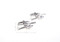 Huey helicopter cufflinks shown as a pair with size dimensions 9 mm by 29 mm close up image