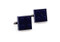 Blue Lego Building Block Cufflinks shown as a pair close up image