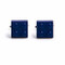 Blue Lego Building Blocks Cufflinks shown as a pair side by side view close up image