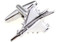 silver F16 fighting falcon jet airplane cufflinks close up image