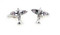 supermarine spitfire cufflinks shown as a pair side by side close up image
