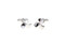 silver boat prop cufflinks shown as a pair close up image