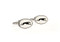 oval greyhound cufflinks shown as a pair close up image