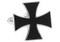 Black Iron Cross cufflinks close up image