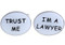 Trust Me Im A Lawyer Cufflinks close up image text word cufflinks