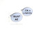 Trust me I'm a lawyer cufflinks shown as a pair with size dimensions 16mm by 20 mm close up image