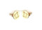 Gold Masonic cufflinks shown as a pair close up image