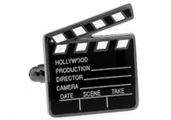 movie clapboard cufflinks close up image