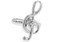 silver treble clef cufflinks close up image