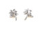 Palm Tree Cufflinks silver finish shown as pair close up image