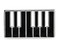 piano keyboard cufflinks single cuff front view close up image