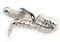 silver saxophone cufflinks close up image